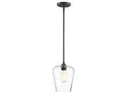 Octave Clear Glass Mini Pendant in English Bronze