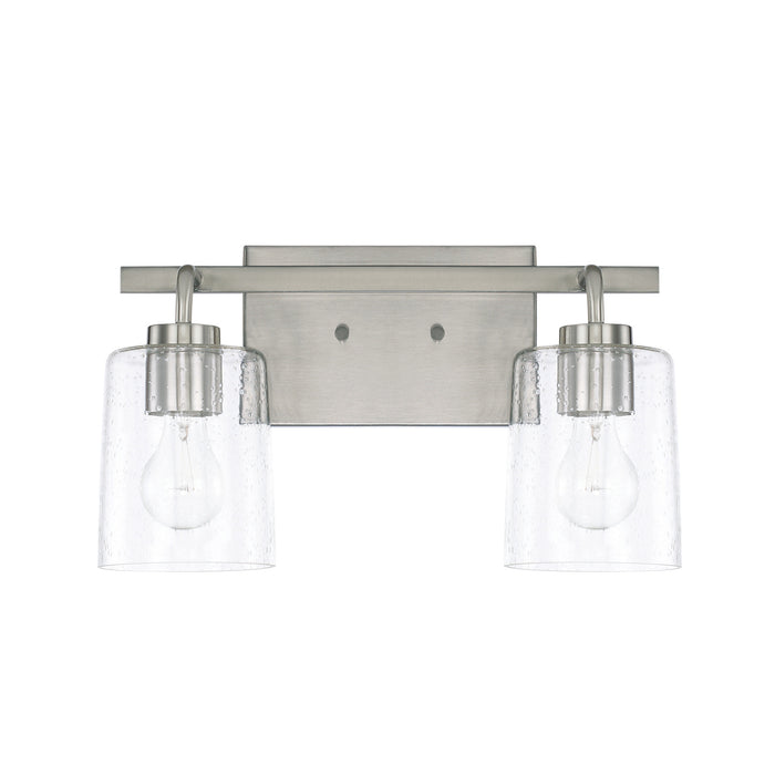 Greyson 2-Light Vanity in Brushed Nickel - Lamps Expo