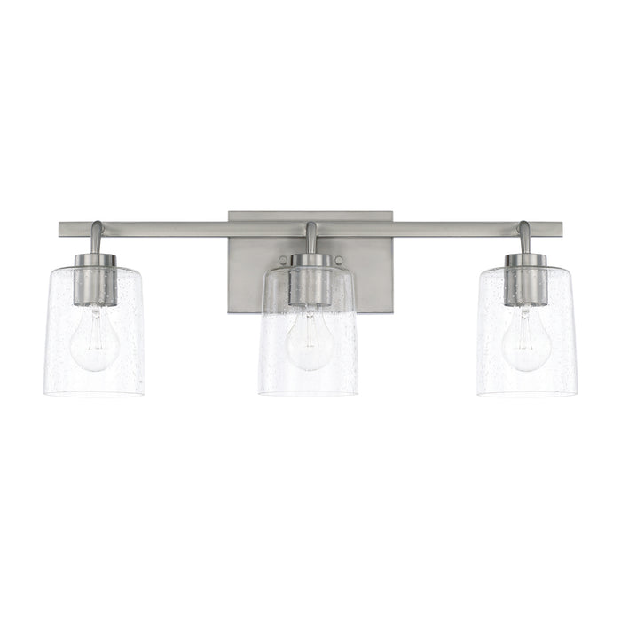 Greyson 3-Light Vanity in Brushed Nickel - Lamps Expo