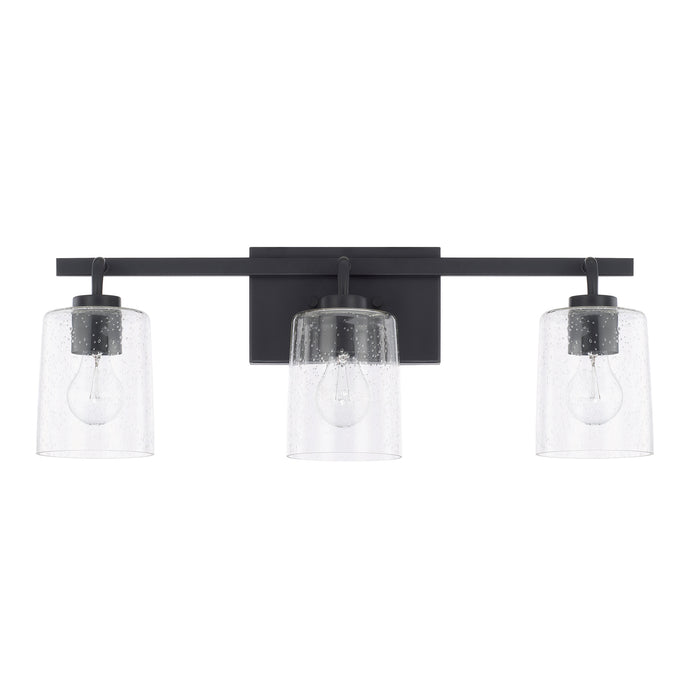 Greyson 3-Light Vanity in Matte Black - Lamps Expo
