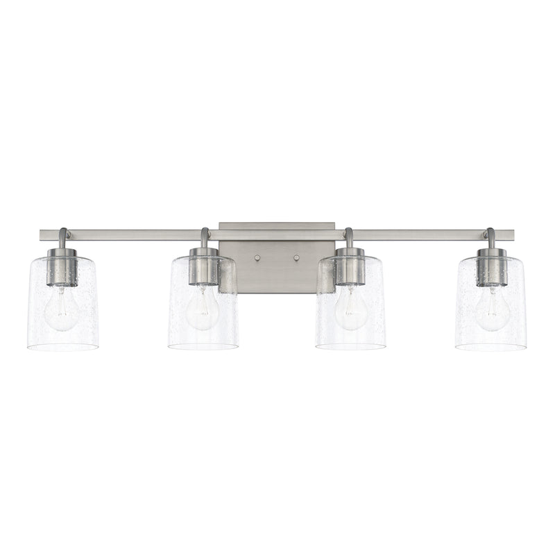 Greyson 4-Light Vanity in Brushed Nickel - Lamps Expo