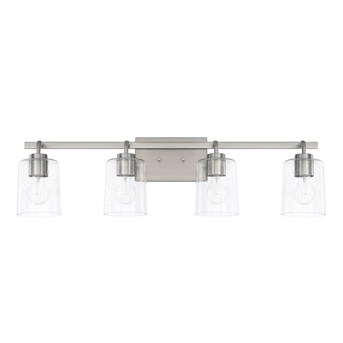 Greyson 4-Light Vanity in Brushed Nickel - Lamps Expo