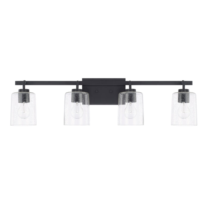 Greyson 4-Light Vanity in Matte Black - Lamps Expo