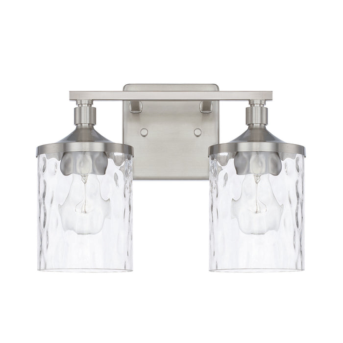 Colton 2-Light Vanity in Brushed Nickel - Lamps Expo