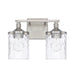 Colton 2-Light Vanity in Brushed Nickel - Lamps Expo