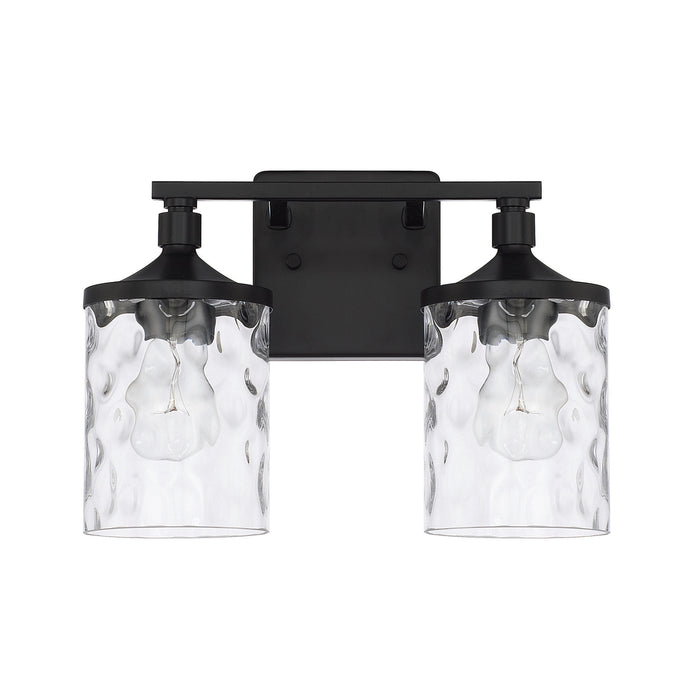 Colton 2-Light Vanity in Matte Black - Lamps Expo