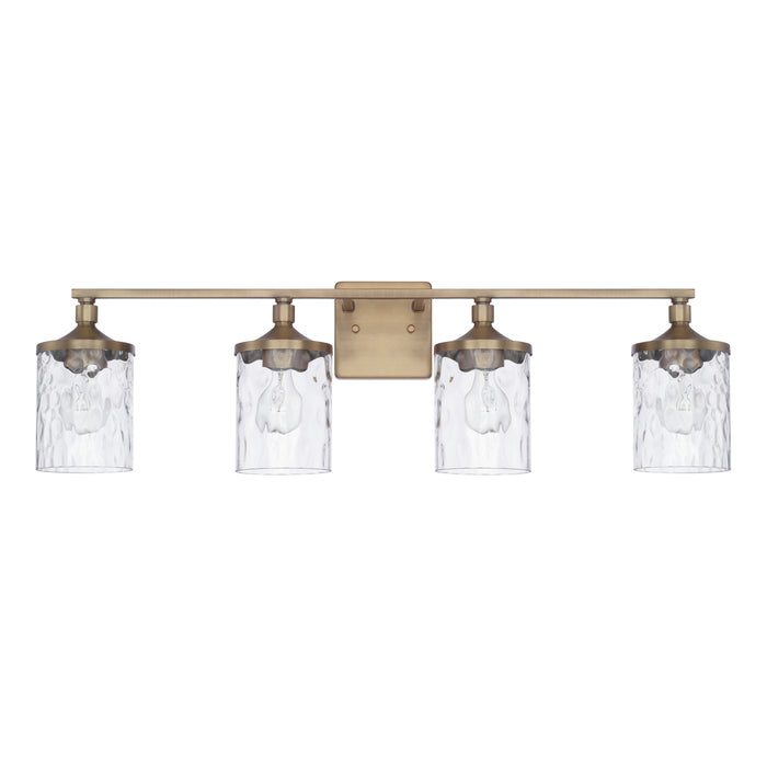 Colton 4-Light Vanity in Aged Brass - Lamps Expo