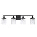 Colton 4-Light Vanity in Matte Black - Lamps Expo