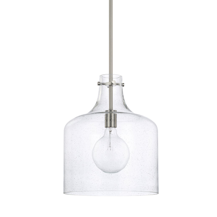Crawford 1-Light Pendant in Brushed Nickel - Lamps Expo