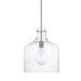 Crawford 1-Light Pendant in Brushed Nickel - Lamps Expo