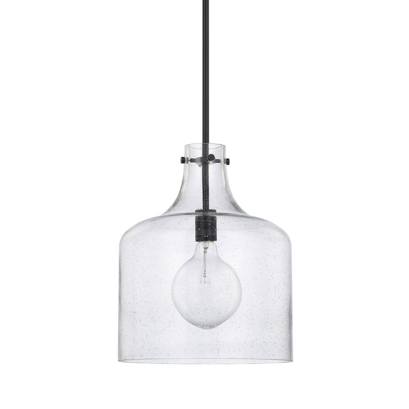 Crawford 1-Light Pendant in Matte Black - Lamps Expo