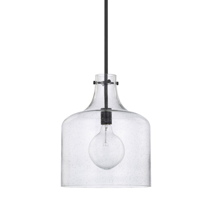 Crawford 1-Light Pendant in Matte Black - Lamps Expo