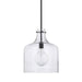 Crawford 1-Light Pendant in Matte Black - Lamps Expo