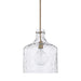 Crawford 1-Light Pendant in Aged Brass - Lamps Expo