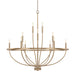 Greyson 12-LightChandelier in Aged Brass - Lamps Expo