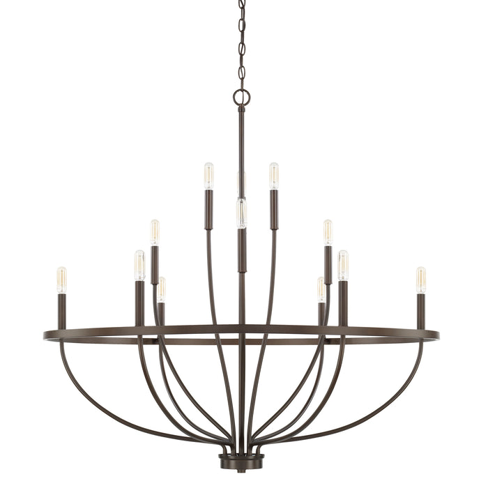 Greyson 12-Light Chandelier in Bronze - Lamps Expo