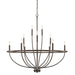 Greyson 12-Light Chandelier in Bronze - Lamps Expo