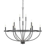 Greyson 12-LightChandelier in Matte Black - Lamps Expo