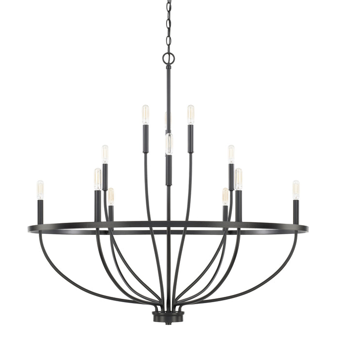 Greyson 12-LightChandelier in Matte Black - Lamps Expo