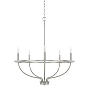 Greyson 5-Light Chandelier in Brushed Nickel - Lamps Expo