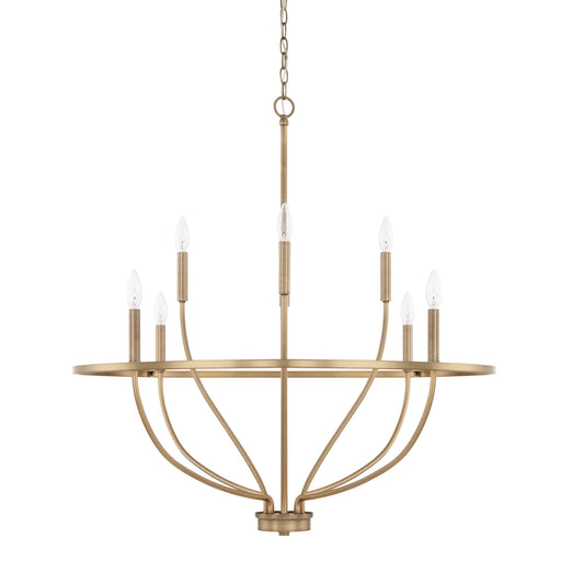 Greyson 8-Light Chandelier in Aged Brass - Lamps Expo