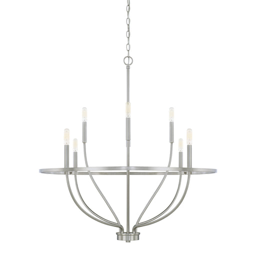 Greyson 8-Light Chandelier in Brushed Nickel - Lamps Expo
