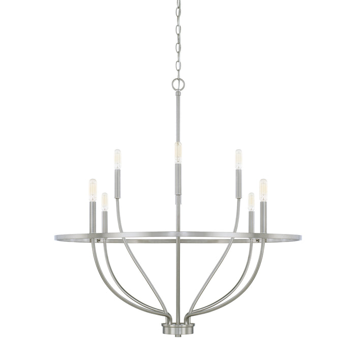 Greyson 8-Light Chandelier in Brushed Nickel - Lamps Expo