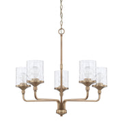 Colton 5-Light Chandelier in Aged Brass - Lamps Expo