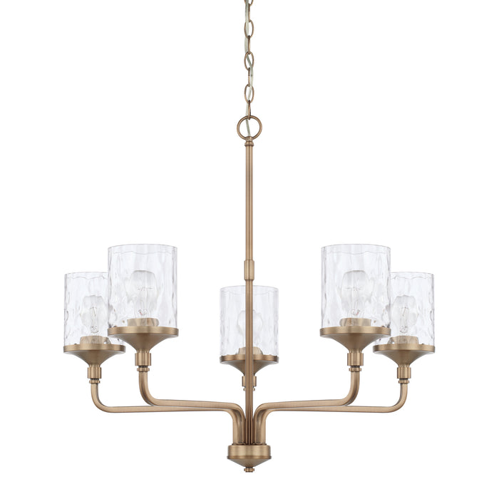 Colton 5-Light Chandelier in Aged Brass - Lamps Expo