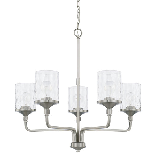 Colton 5-Light Chandelier in Brushed Nickel - Lamps Expo