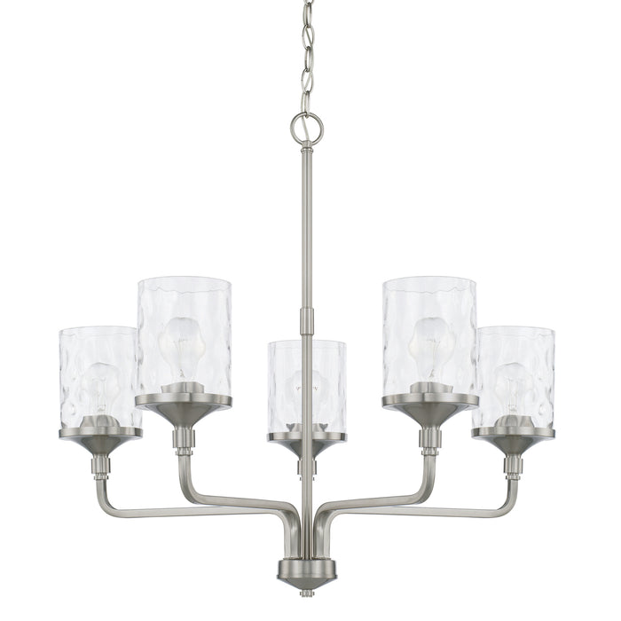 Colton 5-Light Chandelier in Brushed Nickel - Lamps Expo