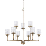 Colton 9-Light Chandelier in Aged Brass - Lamps Expo
