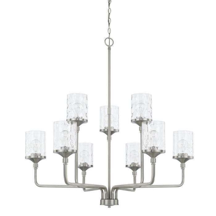 Colton 9-Light Chandelier in Brushed Nickel - Lamps Expo