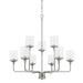 Colton 9-Light Chandelier in Brushed Nickel - Lamps Expo