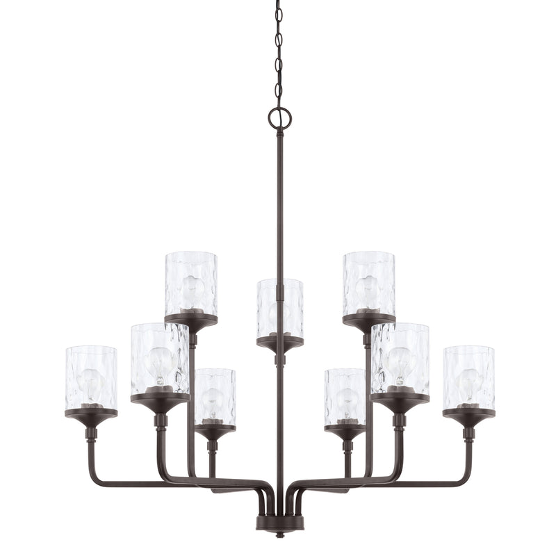 Colton 9-Light Chandelier in Bronze - Lamps Expo