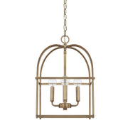 Aubrey 4-Light Foyer Pendant in Aged Brass - Lamps Expo