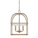 Aubrey 4-Light Foyer Pendant in Aged Brass - Lamps Expo