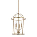 Greyson 4-Light Foyer Pendant in Aged Brass - Lamps Expo