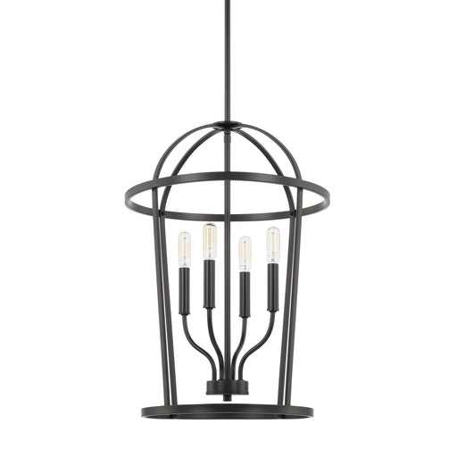 Greyson 4-Light Foyer Pendant in Matte Black - Lamps Expo