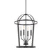 Greyson 4-Light Foyer Pendant in Matte Black - Lamps Expo