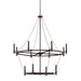 Lancaster 12-Light 2-Tier Chandelier - Lamps Expo