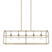 Aubrey 5-Light Island Pendant in Aged Brass - Lamps Expo
