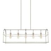 Aubrey 5-Light Island Pendant in Brushed Nickel - Lamps Expo