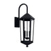 Ellsworth Modern Outdoor Wall Lantern in Black with Clear Glass - Lamps Expo