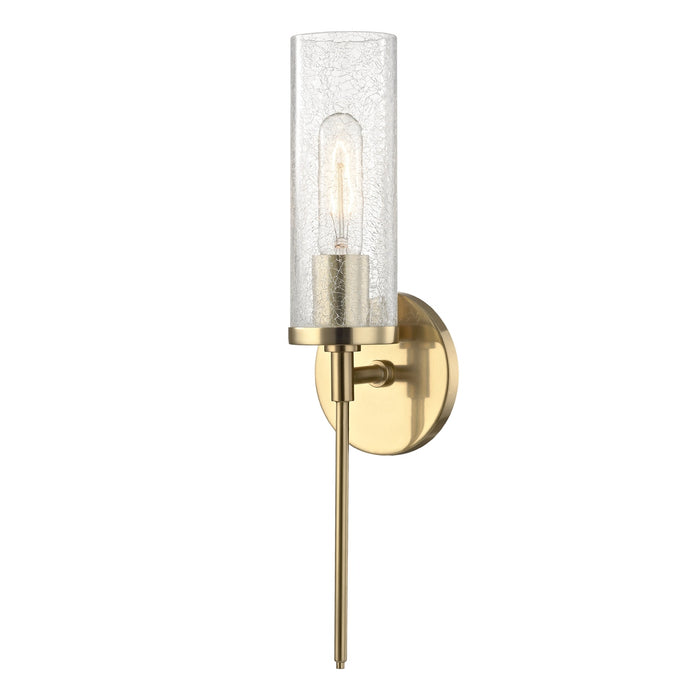 Olivia 1 Light Wall Sconce in Aged Brass