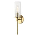Olivia 1 Light Wall Sconce in Aged Brass