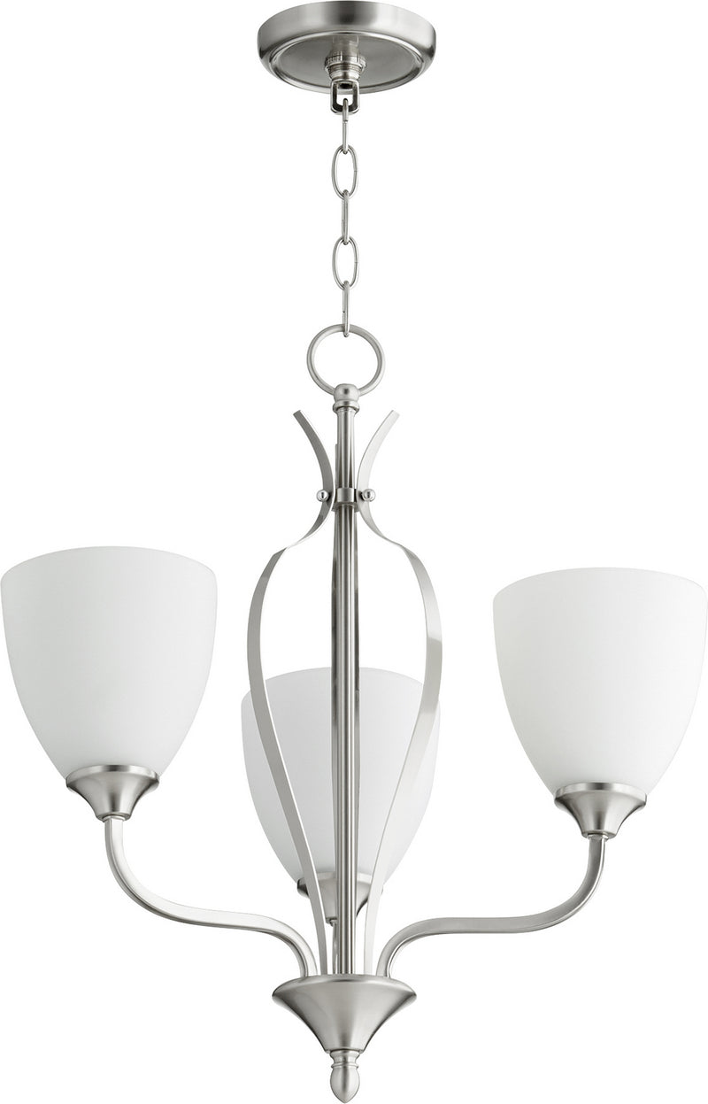 Jardin Transitional Chandelier in Satin Nickel