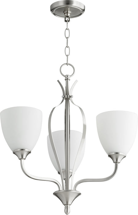 Jardin Transitional Chandelier in Satin Nickel