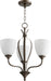 Jardin Traditional Chandelier in Oiled Bronze