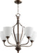 Jardin Transitional Chandelier in Oiled Bronze